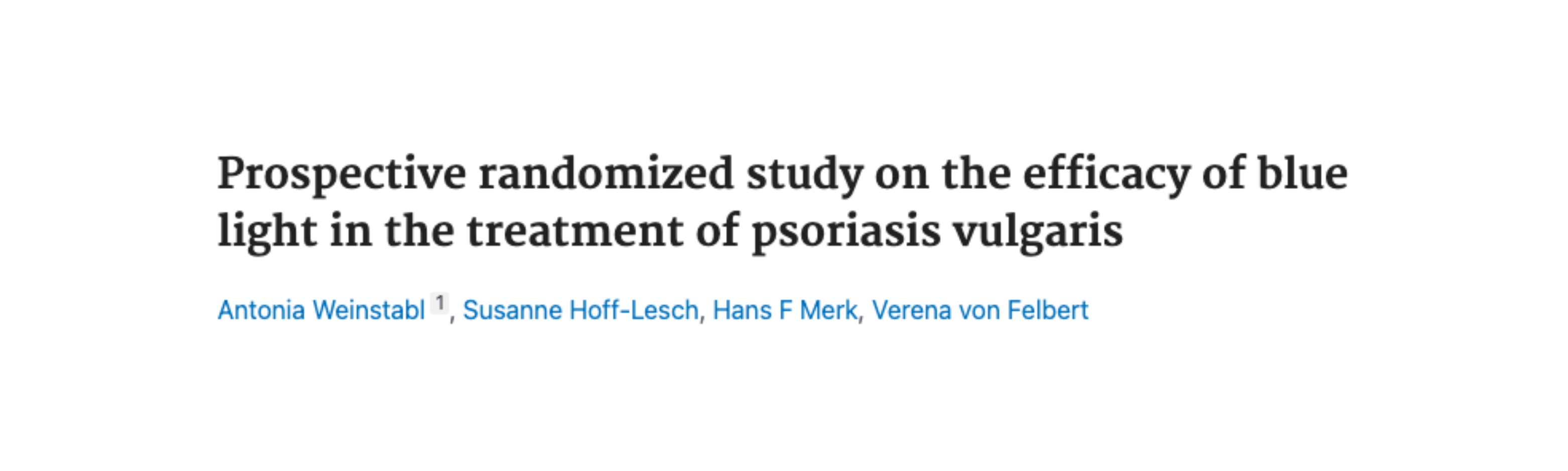 BLUE LIGHT THERAPY IS EFFECTIVE IN THE TREATMENT OF PSORIASIS