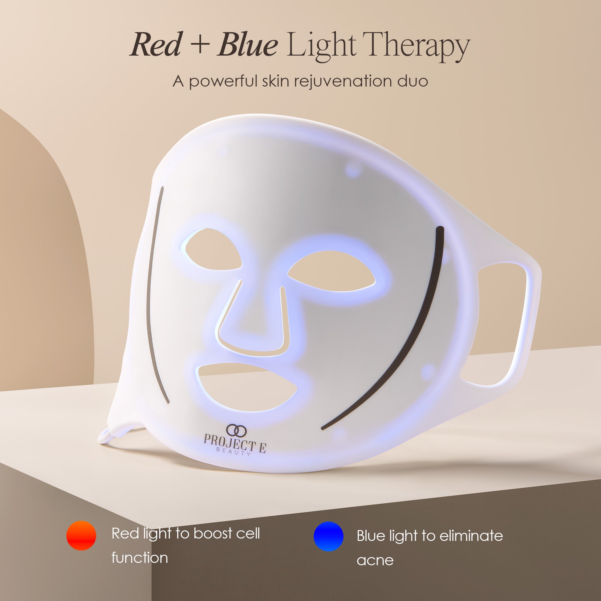 LightAura Flex LED face mask showing technology functions such as red light and blue light