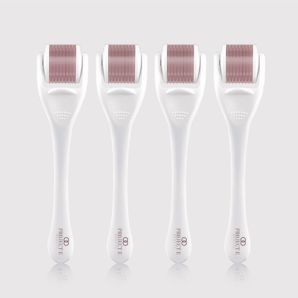 Derma Roller Set 4 Pieces 540 Titanium Microneedle Facial Tool